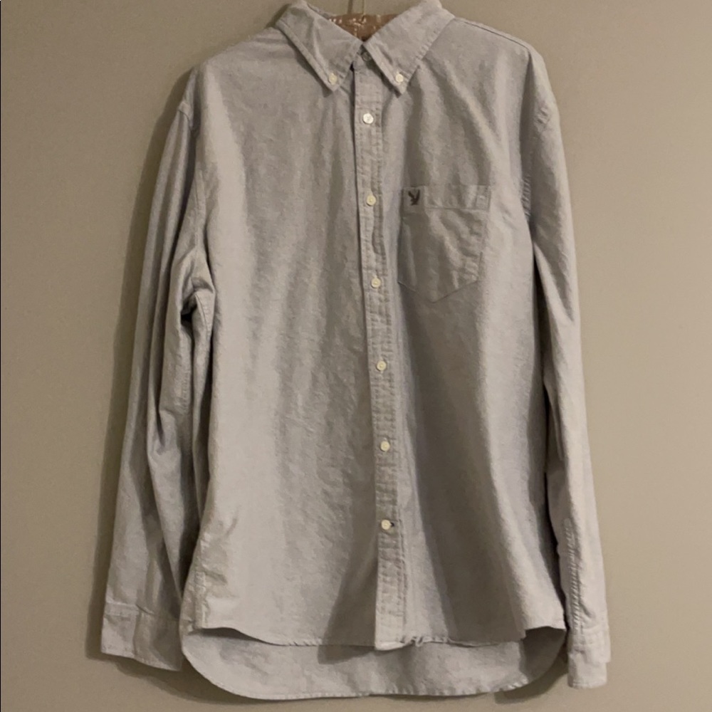 Mens American Eagle Long Sleeve Button Down